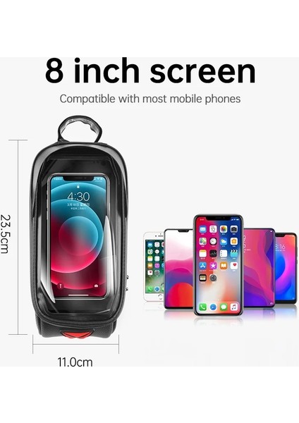 2l Turuncu F Stili L Beden Tosuod Çantası 1.8l Çerçeve Ön Tüp Geçirmez Çantası Telefon Kılıfı 8 Inç Dokunmatik Ekran Sert Kabuk Çanta (Yurt Dışından) modelleri