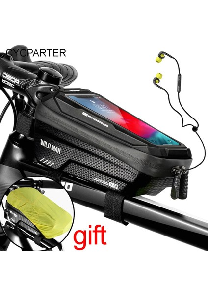 Yağmurluk Stili Wıld Man Bisiklet Telefon Çantası Yağmur Geçirmez Bisiklet Ön Çanta Dokunmatik Telefon Kılıfı Mtb Bisiklet Üst Tüp Çanta Bisiklet Aksesuarları (Yurt Dışından) indirimleri