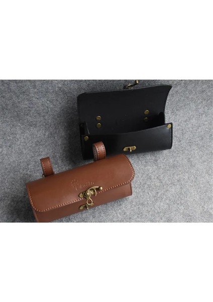 B Kahverengi Tarzı Bisiklet Çantası Retro Tail Bag Deri Eyer Yastık Çantası Motosiklet Elektrikli Bisiklet Yağmur Geçirmez Gidon Çanta Için Brompton Çantası (Yurt Dışından) fırsatları