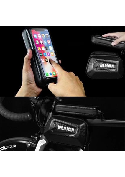 Model 2 Kırmızı Stil Wıld Man 6.5in Bisiklet Çantaları Ön Çerçeve Mtb Bisiklet Çantası Bisiklet Aksesuarları Için Su Geçirmez Dokunmatik Ekran Üst Tüp Cep Telefonu Çantası (Yurt Dışından)