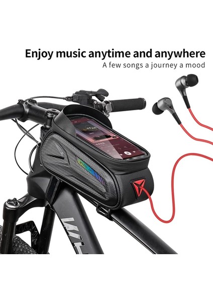 6.5 028 Siyah Stilinde Wheel Up Bisiklet Çantası Kılıfı Bisiklet Çantası Montaj Çerçevesi Ön Üst Tüp Bisiklet Çantası Su Geçirmez Yağmur Kılıfı Telefon Kılıfı Mtb Bisiklet Aksesuarları (Yurt Dışından) indirimleri