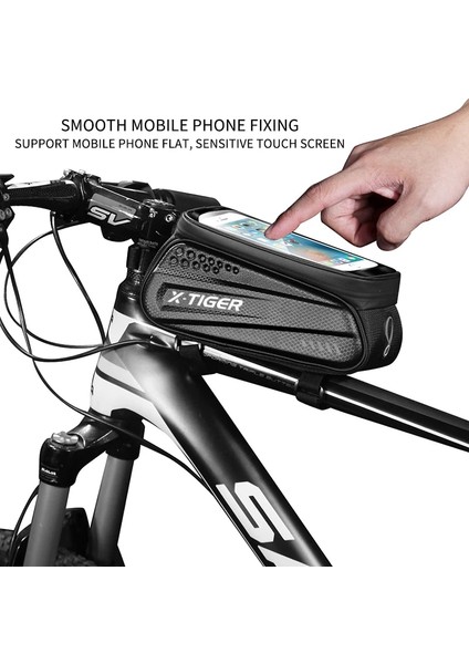 Es4 Stili X-Tıger Büyük Kapasiteli Eva Bisiklet Çantası Mtb Bisiklet Üst Tüp Çanta Suya Dayanıklı Dokunmatik Telefon Tutucu Kılıf Çanta Bisiklet Aksesuarları (Yurt Dışından) indirimleri