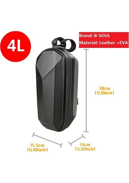 4l Tarzı Xiaomi Mooter Aksesuarları Için Scooter Ön Çanta Evrensel Elektrikli Scooter Çantası L Su Geçirmez Ön Depolama Asılı Çanta (Yurt Dışından)