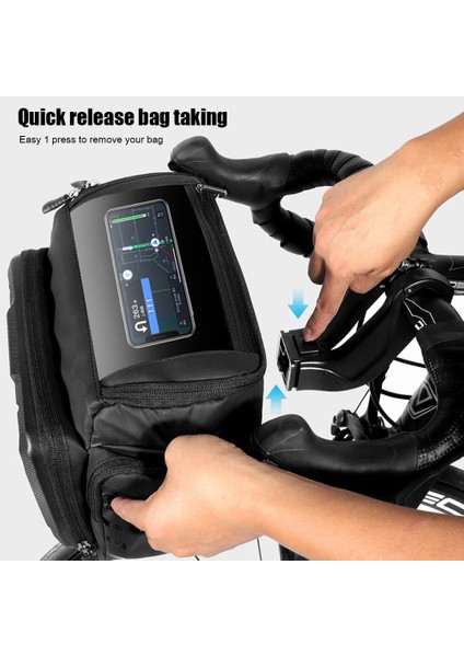 3l 240X200X175MM Stili Wıld Man 4lll Bisiklet Ön Tüp Çerçeve Çanta Sert Kabuk Bisiklet Gidon Pannier Bisiklet Yağmur Kapaklı Dokunmatik Ekran Kılıflı (Yurt Dışından) indirimleri