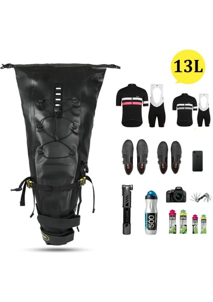 5l Tarzı Rhınowalk 10L 13L Tam Su Geçirmez Bisiklet Eyer Çantası Yol Dağ Bisikleti Bisiklet Arka Raf Çanta Bagaj Pannier Bisiklet Aksesuarları (Yurt Dışından) fırsatları