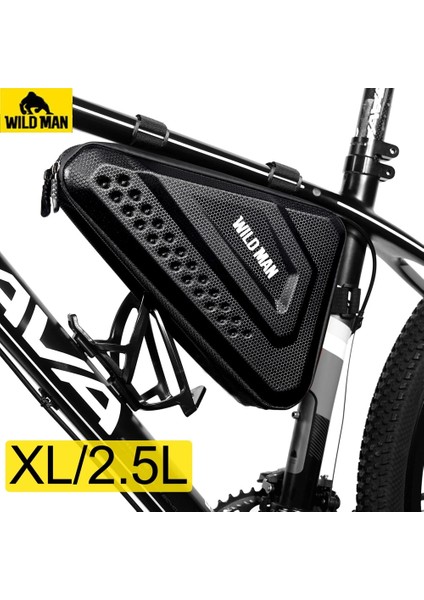 1.2l Çerçeve Çanta Stili Wıld Man Sert Kabuk Bisiklet Çantası Mtb Yol Bisiklet Çantası Karbon Desenli Su Geçirmez Üst Tüp Çanta Bisiklet Eyer Çantası 2.5l Yüksek Kapasiteli (Yurt Dışından) fiyatları