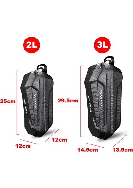 3 L Tarzı Vahşi Adam Elektrikli Scooter Çantası Bisiklet Çantaları Kafa Kolu Çanta Eva Sert Kabuk Kılıf Çanta Xiaomi M365 Pro Için Bisiklet Aksesuarları (Yurt Dışından) fırsatları