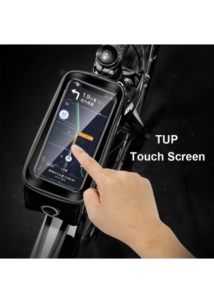 Model 4 Siyah Stil Wıld Man Su Geçirmez Bisiklet Telefonu Çanta Üst Tüp Çerçeve Çanta Bisiklet Ön Işın Çanta Telefon Tutucu 6. Dokunmatik Ekran Bisiklet Çantası (Yurt Dışından) indirimleri