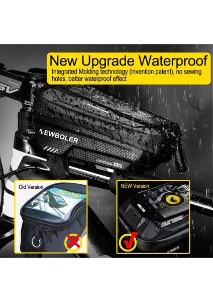 M6W 1.2l Stili Wıld Man Bisiklet Çantası 1.8l Çerçeve Ön Tüp Bisiklet Çantası Su Geçirmez Telefon Kılıfı Tutucu Dokunmatik Ekran Çanta Bisiklet Aksesuarları (Yurt Dışından) modelleri