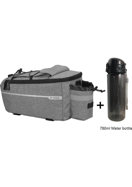 Gri 780ML Şişe Stili Bisiklet 13L Taşıma Çantası Bisiklet Arka Sepeti Su Geçirmez Pannier Bagaj Çantaları Arka Raf Arka Koltuk Çanta Bisiklet Bagajı Omuz Çantası (Yurt Dışından)
