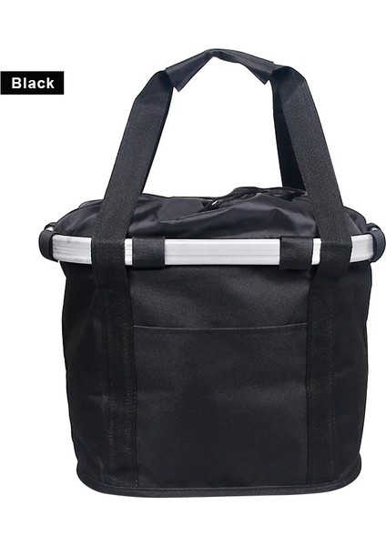 Siyah Stil Bisiklet Sepeti Gidon Pannier Bisiklet Taşıma Taşımaları Tutucu Bisiklet Binme Kılıfı Döngüsü Bisiklet Ön Bagaj Çantası 3.0kg Yük (Yurt Dışından)
