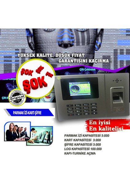 Parmak İzi Personel Takip Cihazı Maaş Programı