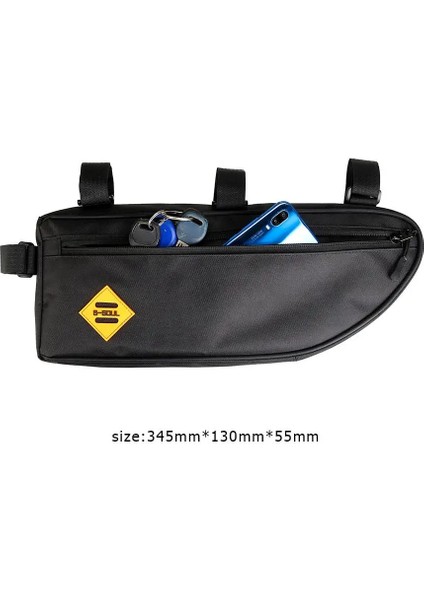 345MMX130MMX55MM Stili B - Soul Su Geçirmez Bisiklet Üçgen Çanta Bisiklet Ön Çerçeve Çanta Bisiklet Üst Tüp Çanta Su Şişesi Kılıfı Bisiklet Saklama Çantası (Yurt Dışından)
