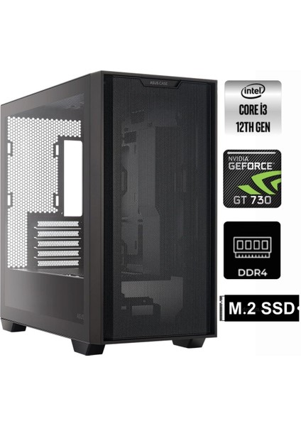 Prime AP201 1 Fanlı Siyah KR-K00-0390 I3 12100 32GB Ram 1tb SSD Gt 730 4gb Windows 11 Pro 500W PSU Masaüstü bilgisayar