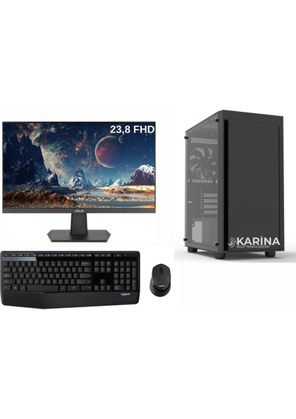 T3 Plus 2 Fanlı KR-K00-1476 İ5-12400 8gb Ram 4tb SSD Gt 730 4gb Windows 11 Pro 500W PSU Asus 23.8'' Fhd Monitör Masaüstü bilgisayar