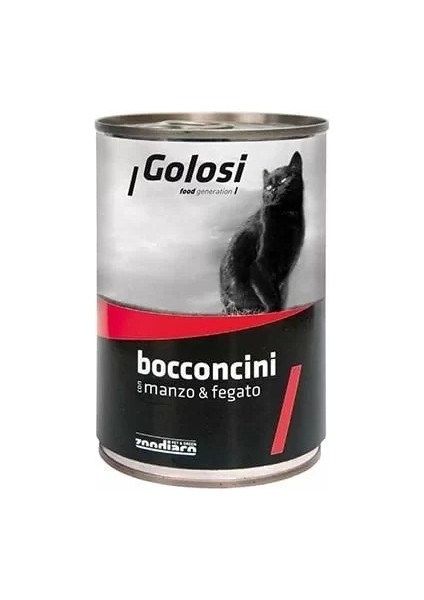 Sığır Etli ve Ciğerli Yetişkin Konserve Kedi Maması 400 gr