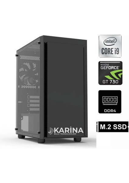 T3 Plus 2 Fanlı KR-K00-3114 I9 12900K 32GB Ram 2tb SSD Gt 730 4gb Windows 11 Pro 500W PSU Masaüstü bilgisayar
