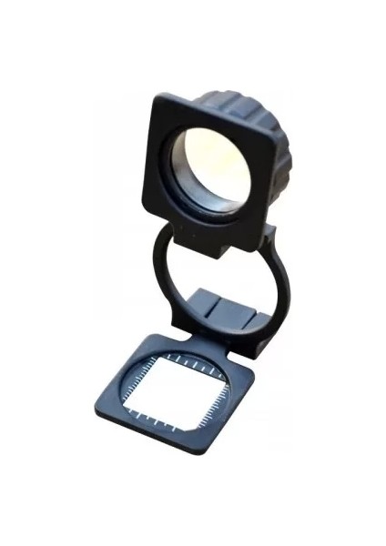 Tekstilciler Için Kumaş Kontrolü Büyüteç,katlanan, Metal 15X Büyütme