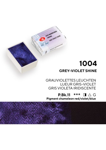 White Nights Tam Tablet Sulu Boya 1004 Grey - Violet Shine