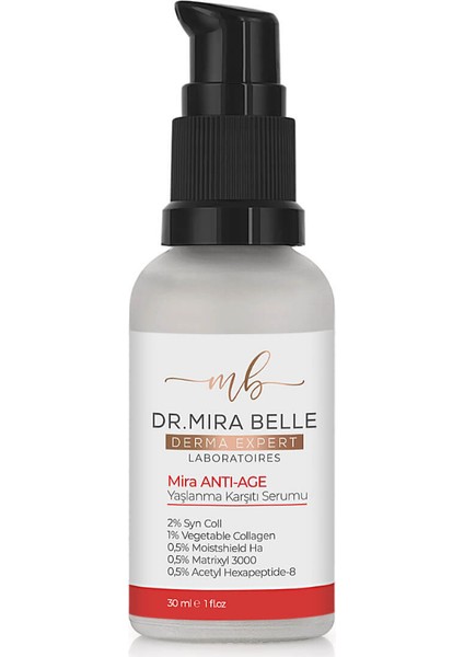 Antı-Age - Retinol, Peptidler, Hyaluronik Asit, Vitamin E, Seramid 30 ml