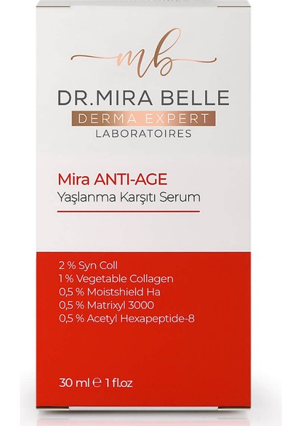 Antı-Age - Retinol, Peptidler, Hyaluronik Asit, Vitamin E, Seramid 30 ml