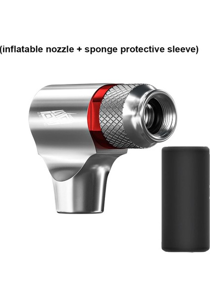Gümüş Tarzı Bisiklet Co2 Pompası Bisiklet Schrader Presta Adaptörü Bisiklet Pompası Şişirme Alüminyum Lastik Tüp Mini El Pompası Bisiklet Aksesuarları (Yurt Dışından)