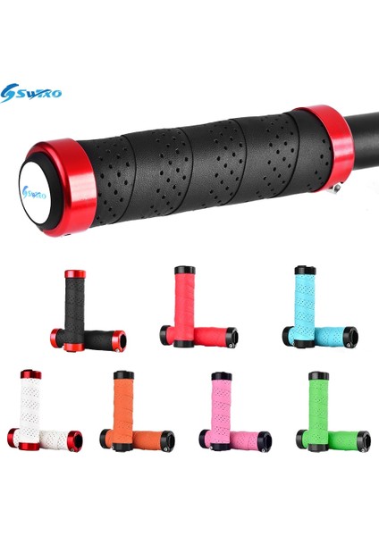 Kırmızı Stil Swtxo Ultra Hafif Bisiklet Sapları Mtb Bisiklet Gidonu Yumuşak Sapları Kaymaz Şok Emici Kolu Sapları Bar Bisiklet Aksesuarları (Yurt Dışından)