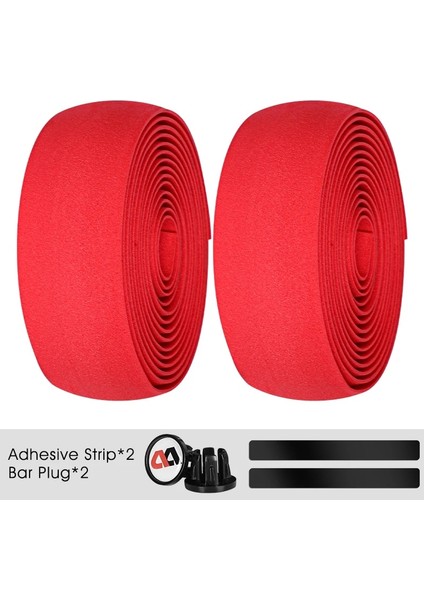 Kırmızı Stil 1 Çift Bisiklet Gidon Bandı Eva Kamuflaj Kaymaz Bisiklete Binme Yol Bisikleti Kolu Kavrama Sünger Bant Bisiklet Çok Renkli Uç Tapaları (Yurt Dışından)