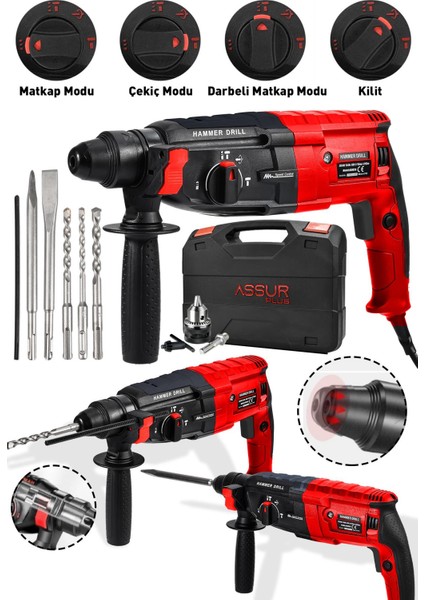 Profesyonel Metal Şanzıman Kırıcı Delici Hilti Darbeli Matkap 2-28MM