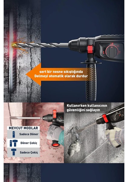 Profesyonel Metal Şanzıman Kırıcı Delici Hilti Darbeli Matkap 2-28MM