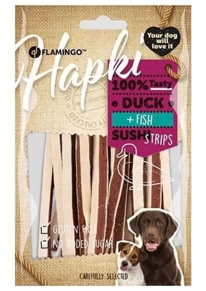 Hapki Glutensiz Ördek Ve Balıklı Şerit Köpek Ödül Maması 85 gr