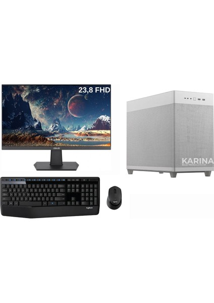 Prime AP201 1 Fanlı Beyaz KR-K00-0516 I3 12100 8gb Ram 4tb SSD Gt 730 4gb Windows 11 Pro 500W PSU Asus 23.8'' Fhd Monitör Masaüstü bilgisayar