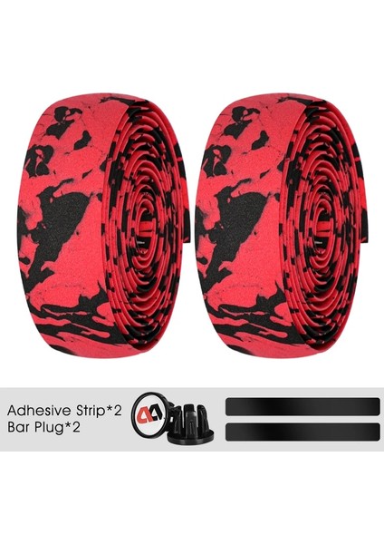 Kamuflaj Kırmızı Stil 1 Çift Bisiklet Gidon Bandı Eva Kamuflaj Kaymaz Bisiklete Binme Yol Bisikleti Kolu Kavrama Sünger Bant Bisiklet Çok Renkli Uç Tapaları (Yurt Dışından)