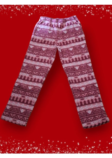 Cepli Polar Kadın Pijama Altı Desenli