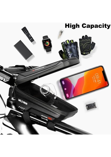 V21-99 Stili Diğer Wıld Man Bisiklet Çantası Telefon Tutucu Kılıf Su Geçirmez Dağ Yolu Çerçeve Ön Üst Tüp Bisiklet Çantası Gidon Mtb Bisiklet Aksesuarları (Yurt Dışından)