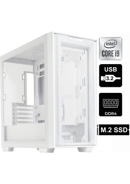 Prime AP201 1 Fanlı Beyaz KR-K00-3001 I9 12900K 16GB Ram 256GB SSD Freedos 500W PSU Masaüstü bilgisayar
