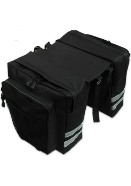 Mavi Stil Bisiklet Büyük Kapasiteli Çift Taraflı Arka Raf Kuyruk Koltuk Pannier Paketi Bagaj Dağ Bisikleti Yol Bisikleti Için Yansıtıcı Şeritli (Yurt Dışından)