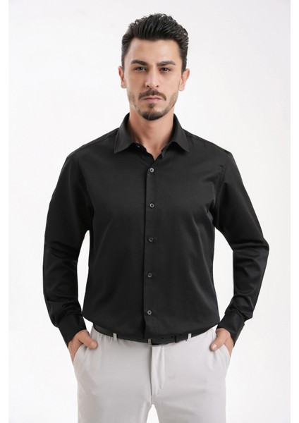 Saten Slim Fit Erkek Gömleği