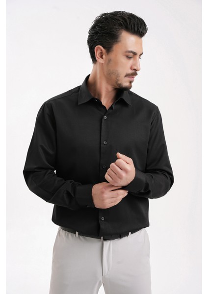 Saten Slim Fit Erkek Gömleği