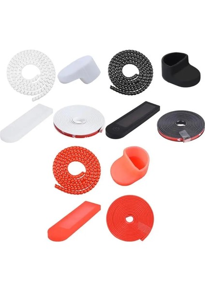Siyah Stil Çarpışma Önleyici Şerit Fren Boru Koruyucusu Su Geçirmez Kapak Kanca Kapağı Elektrikli Scooter Koruma Seti Xiaomi M365 Pro Için (Yurt Dışından)