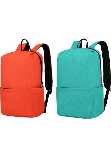 1 Portakal ve 1 Yeşil Stil Açık Spor Mini Sırt Çantası Bisiklet Bisiklet Sırt Çantası Rahat Eğlence Sırt Çantası Gidip Omuz Çantası Severler Çift Seyahat Küçük Paket (Yurt Dışından)