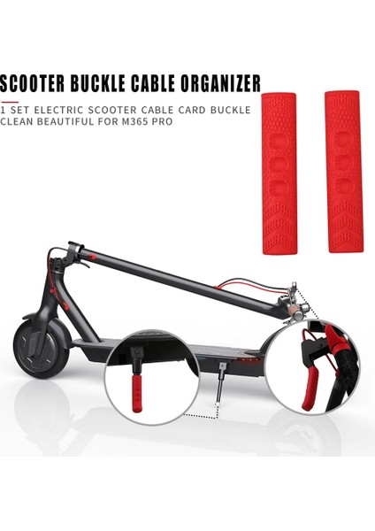 Kırmızı Stil 2 Adet Kaymaz Silikon Fren Kolu Kickstand Kapak Koruyucu Xiaomi M365 Elektrikli Scooter Için Evrensel Bisiklet Bisiklet Accessor (Yurt Dışından)
