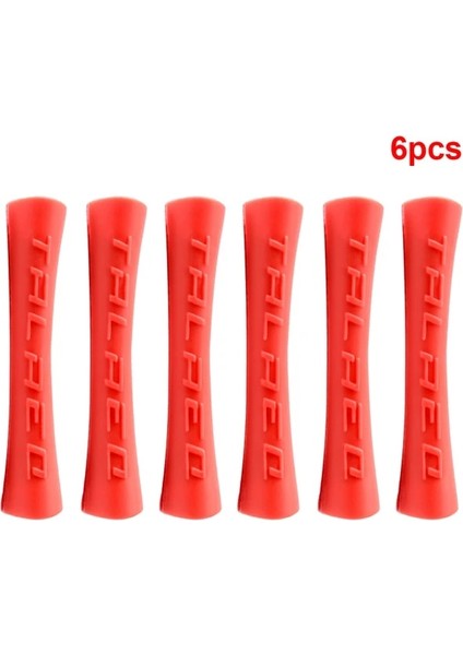 Kırmızı 6 Adet Tarzı Bisiklet Kablo Koruyucusu Vites Freni Kauçuk Hat Boru Kovanı Mtb Çerçeve Koruması Sürtünme Önleyici Bisiklet Sargısı Koruma Tüpleri (Yurt Dışından)