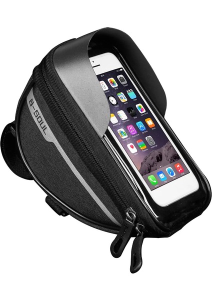 No.7 Tarzı Bisiklet Ön Çerçeve Dokunmatik Ekran Su Geçirmez Telefon Çantası Mtb Üst Tüp Pannier Bisiklet Çantası Akıllı Telefon Gps Dokunmatik Ekran Kılıfı (Yurt Dışından)