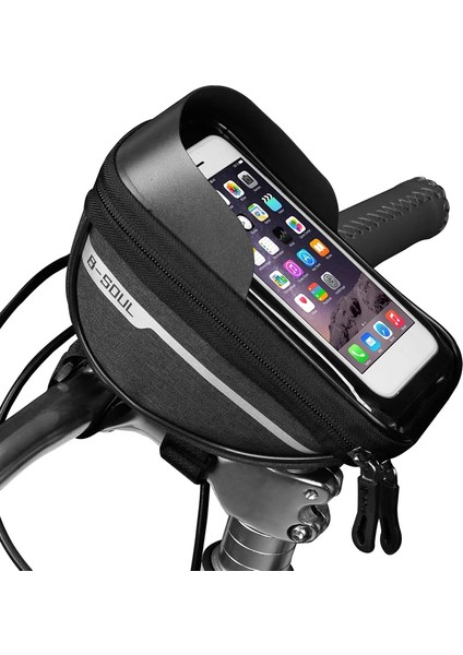 No.7 Tarzı Bisiklet Ön Çerçeve Dokunmatik Ekran Su Geçirmez Telefon Çantası Mtb Üst Tüp Pannier Bisiklet Çantası Akıllı Telefon Gps Dokunmatik Ekran Kılıfı (Yurt Dışından)