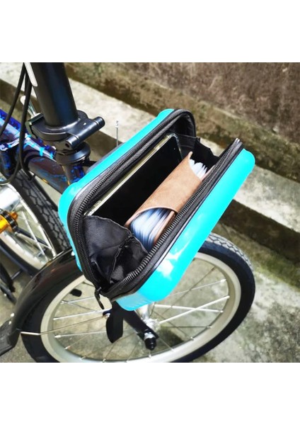 Siyah Krizantem Tarzı Bmx Bisiklet Domuz Burun Rafı Mini Bavul Mix Çanta Katlanır Bisiklet Depolama Sert Kabuk Anahtar Cep Telefonu Brompton Için Ön Sepet Kutusu (Yurt Dışından)