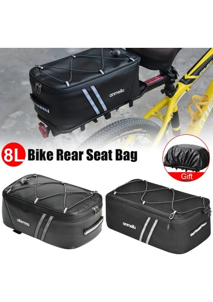 Pu Tarzı Çok Fonksiyonlu Su Geçirmez Bisiklet Arka Koltuk Çantası Bisiklet Bisiklet Rafı Bagaj Kargo Çantası Pannier Büyük Kapasiteli Çanta Omuz Çantası (Yurt Dışından) fiyatları