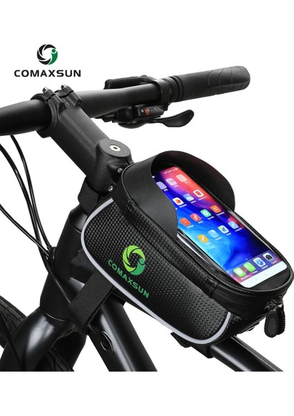 Stil 2 Stili Comaxsun Bisiklet Çantası Su Geçirmez Çerçeve Ön Üst Tüp Bisiklet Çantası Yansıtıcı 6.one Kılıf Dokunmatik Ekran Çantası Mtb Bisiklet Aksesuarı (Yurt Dışından)