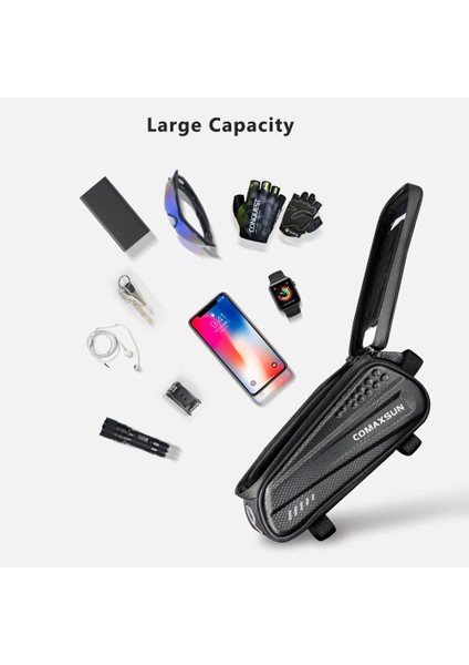 Stil 2 Stili Comaxsun Bisiklet Çantası Su Geçirmez Çerçeve Ön Üst Tüp Bisiklet Çantası Yansıtıcı 6.one Kılıf Dokunmatik Ekran Çantası Mtb Bisiklet Aksesuarı (Yurt Dışından) indirimleri