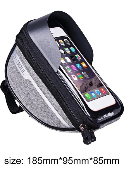 No.4 Tarzı Bisiklet Ön Çerçeve Dokunmatik Ekran Su Geçirmez Telefon Çantası Mtb Üst Tüp Pannier Bisiklet Çantası Akıllı Telefon Gps Dokunmatik Ekran Kılıfı (Yurt Dışından)